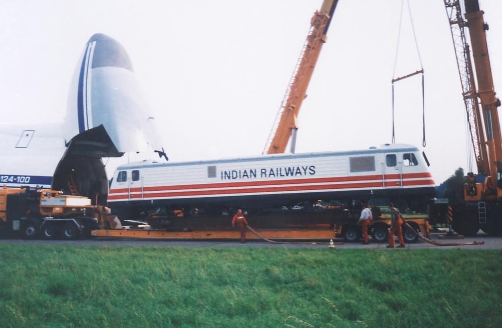January 1995 - Melbourne to Zurich locomotive parts for refurbishment at ABB Switzerland. Forwarding agent Jacky Maeder.