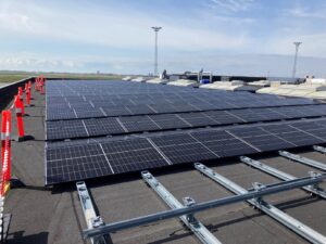 Solar panels on WFS facility at Copenhagen Airport
