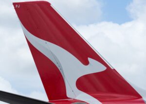 Qantas tail branding