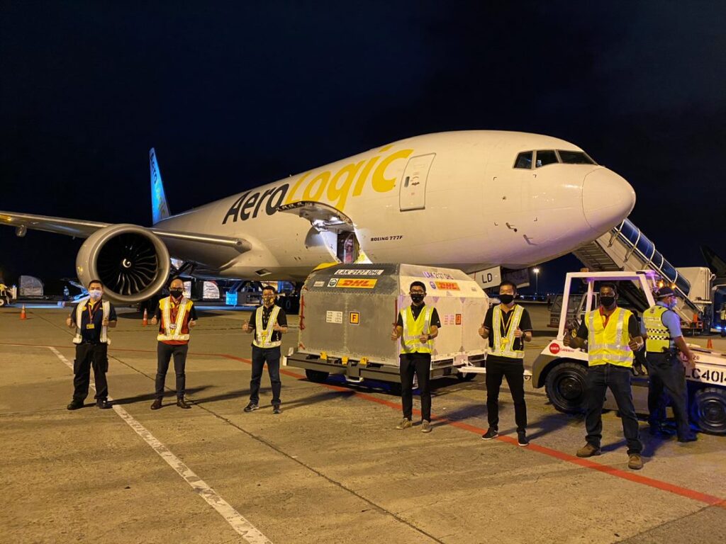 First Covid-19 vaccine shipment at Changi Airport