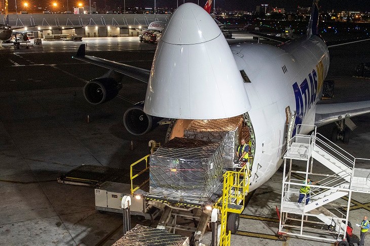 Atlas Air aircraft loading cargo