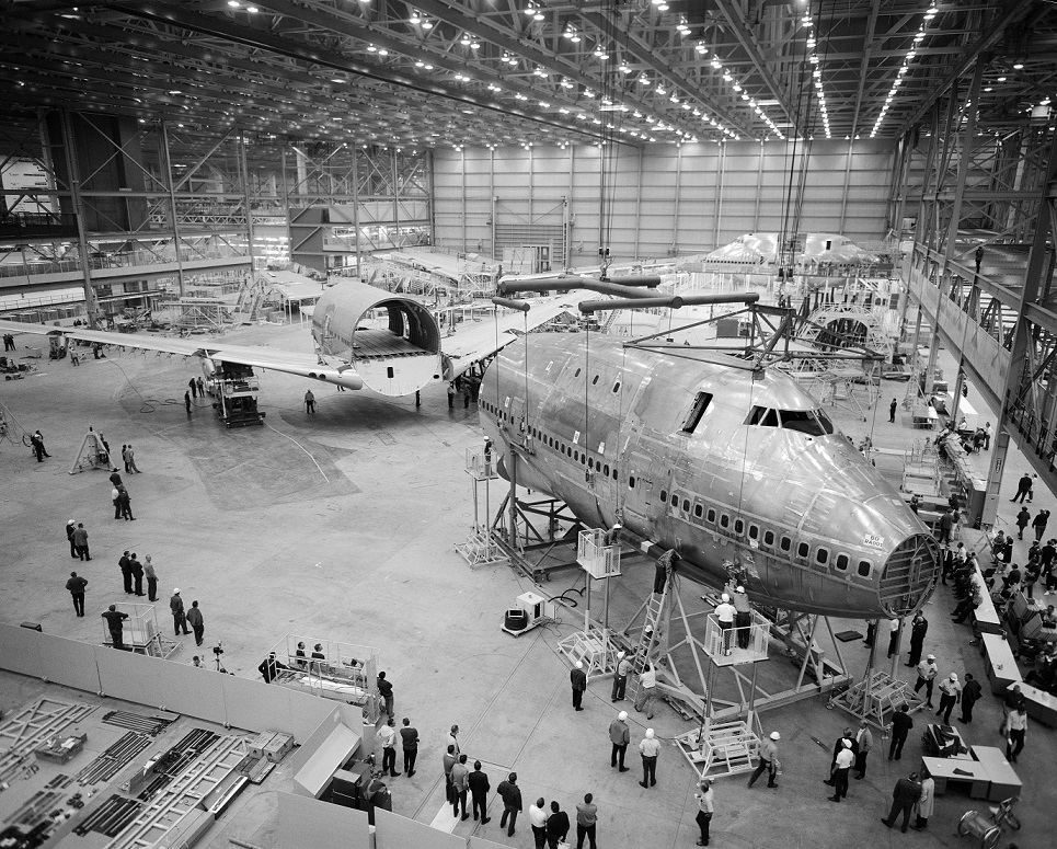 Boeing Everett Assembly plant in 1969