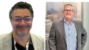 Claudio Fiaoni, regional vice president of sales, EMEA; and Kurt Corman, regional vice president of sales, Americas